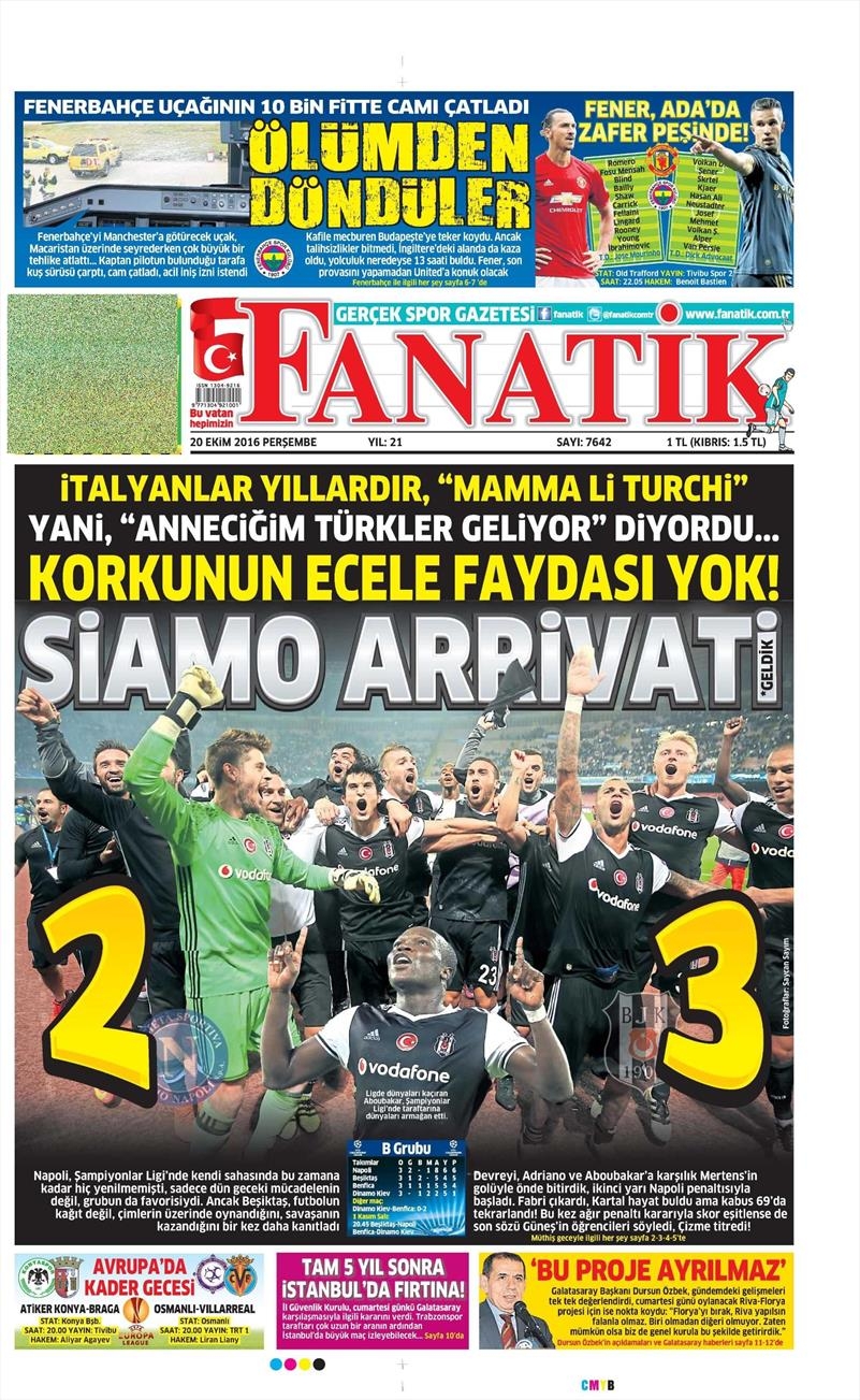 20 Ekim 016 | Gazetelerin Beşiktaş Sayfaları - Görsel 4