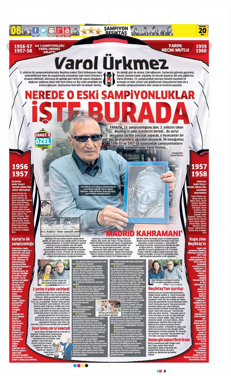 20 Haziran 2017 | Gazetlerin Beşiktaş Manşetleri - Görsel 1