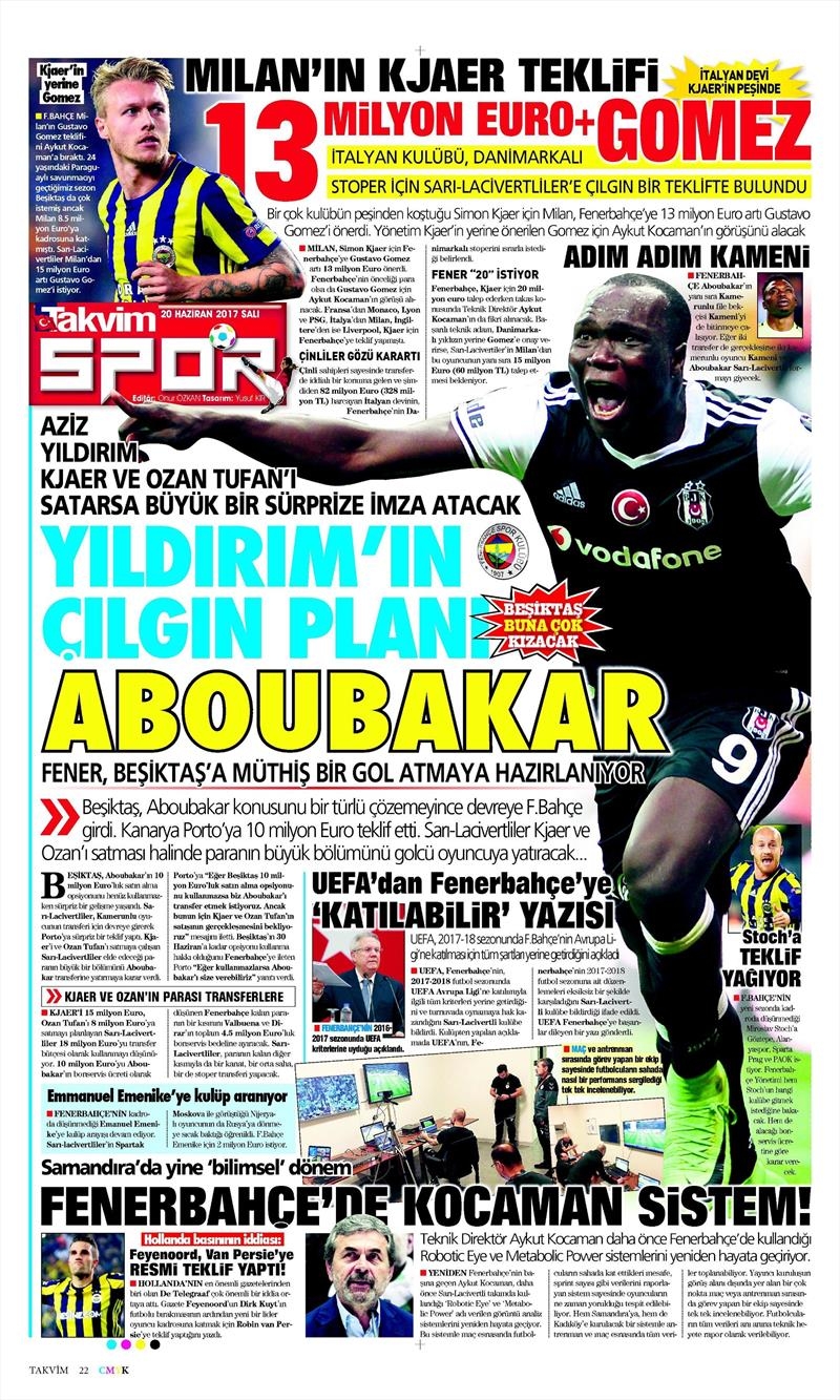 20 Haziran 2017 | Gazetlerin Beşiktaş Manşetleri - Görsel 7