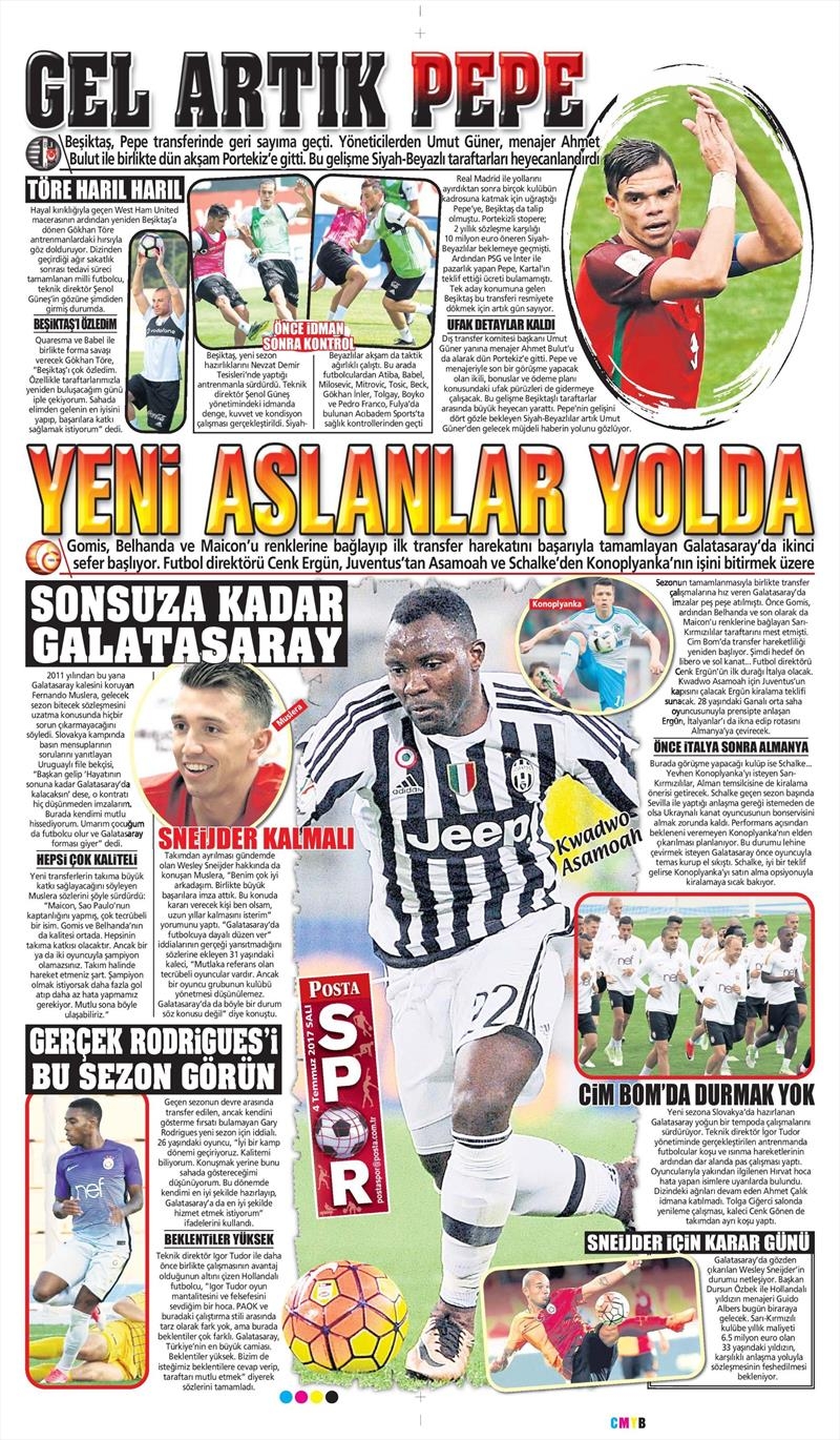 04 Temmuz 2017 | Gazetelerin Beşiktaş Manşetleri - Görsel 11