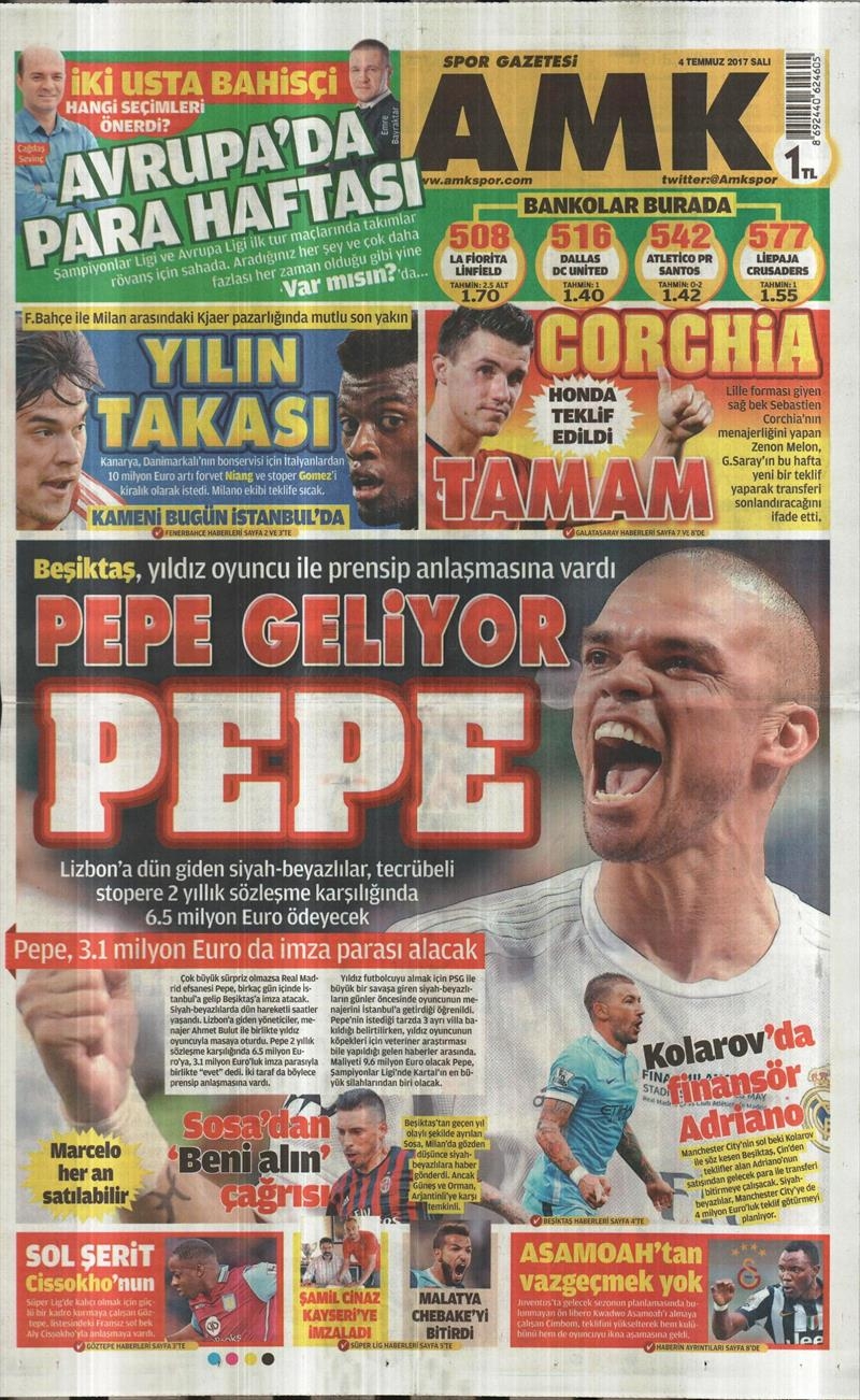 04 Temmuz 2017 | Gazetelerin Beşiktaş Manşetleri - Görsel 3