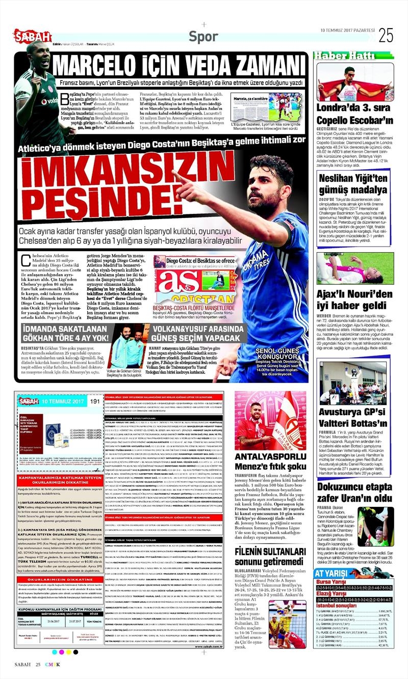 10 Temmuz 2017 | İşte Gazetelerin Beşiktaş Manşetleri - Görsel 5