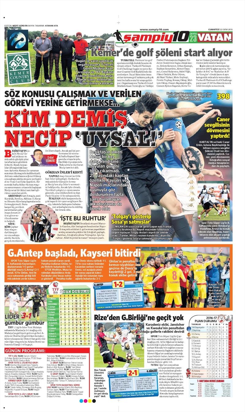 22 Ekim 2016 | Gazetelerin Beşiktaş manşetleri - Görsel 1