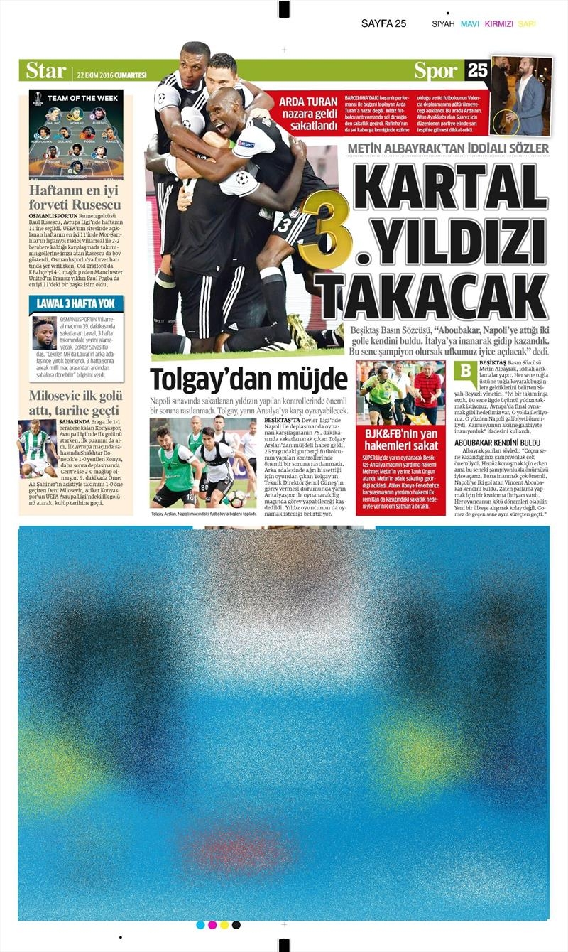 22 Ekim 2016 | Gazetelerin Beşiktaş manşetleri - Görsel 4