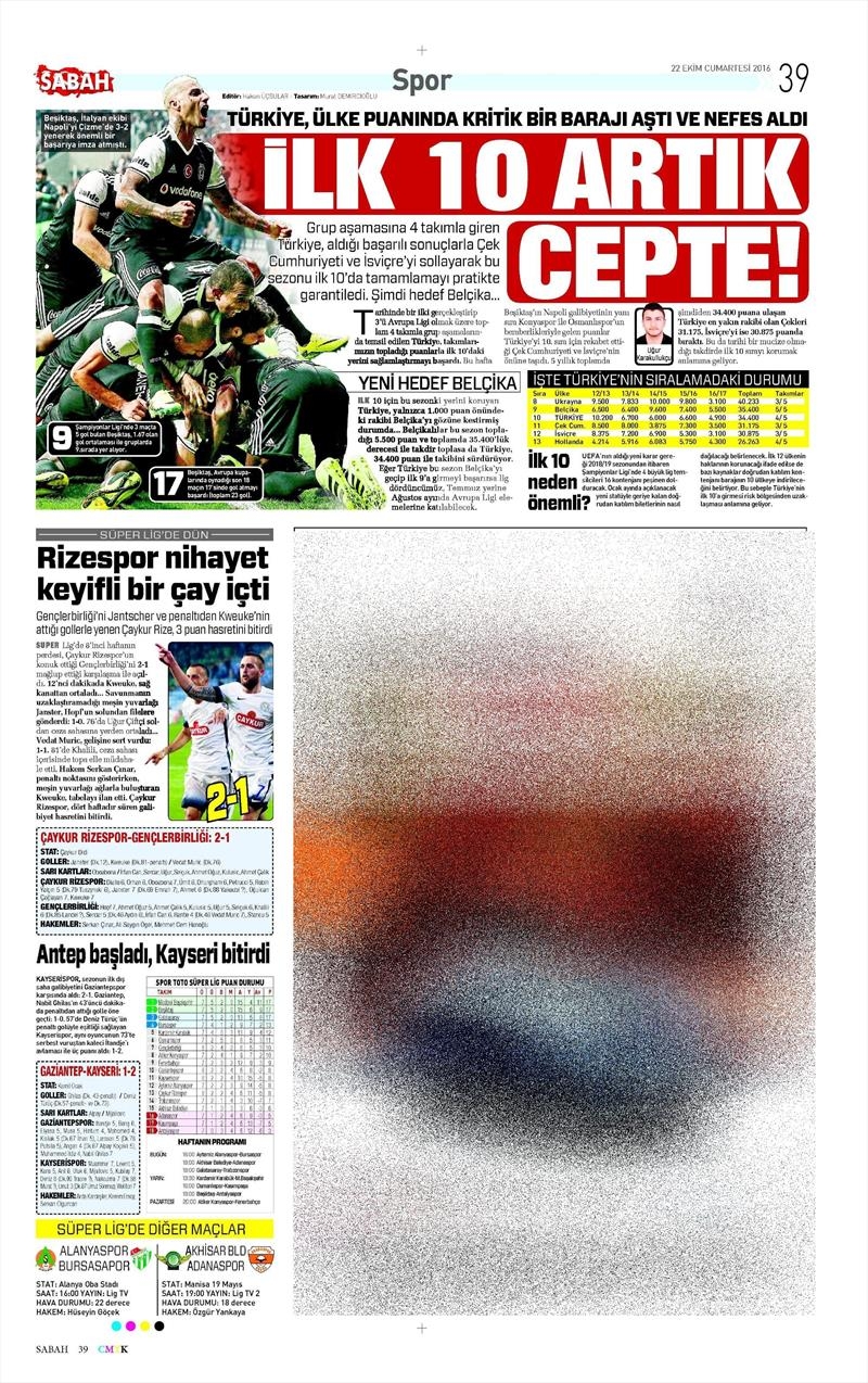 22 Ekim 2016 | Gazetelerin Beşiktaş manşetleri - Görsel 6