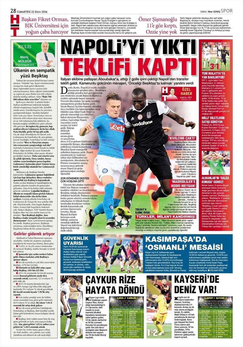 22 Ekim 2016 | Gazetelerin Beşiktaş manşetleri - Görsel 7
