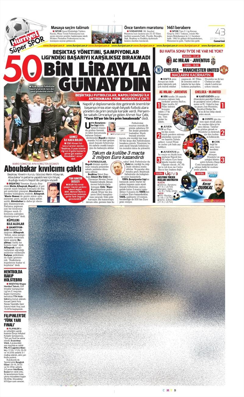 22 Ekim 2016 | Gazetelerin Beşiktaş manşetleri - Görsel 9
