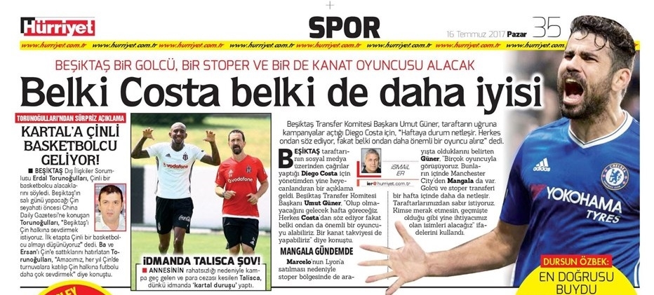 16 Temmuz 2017 | İşte gazetelerin Beşiktaş manşetleri - Görsel 2