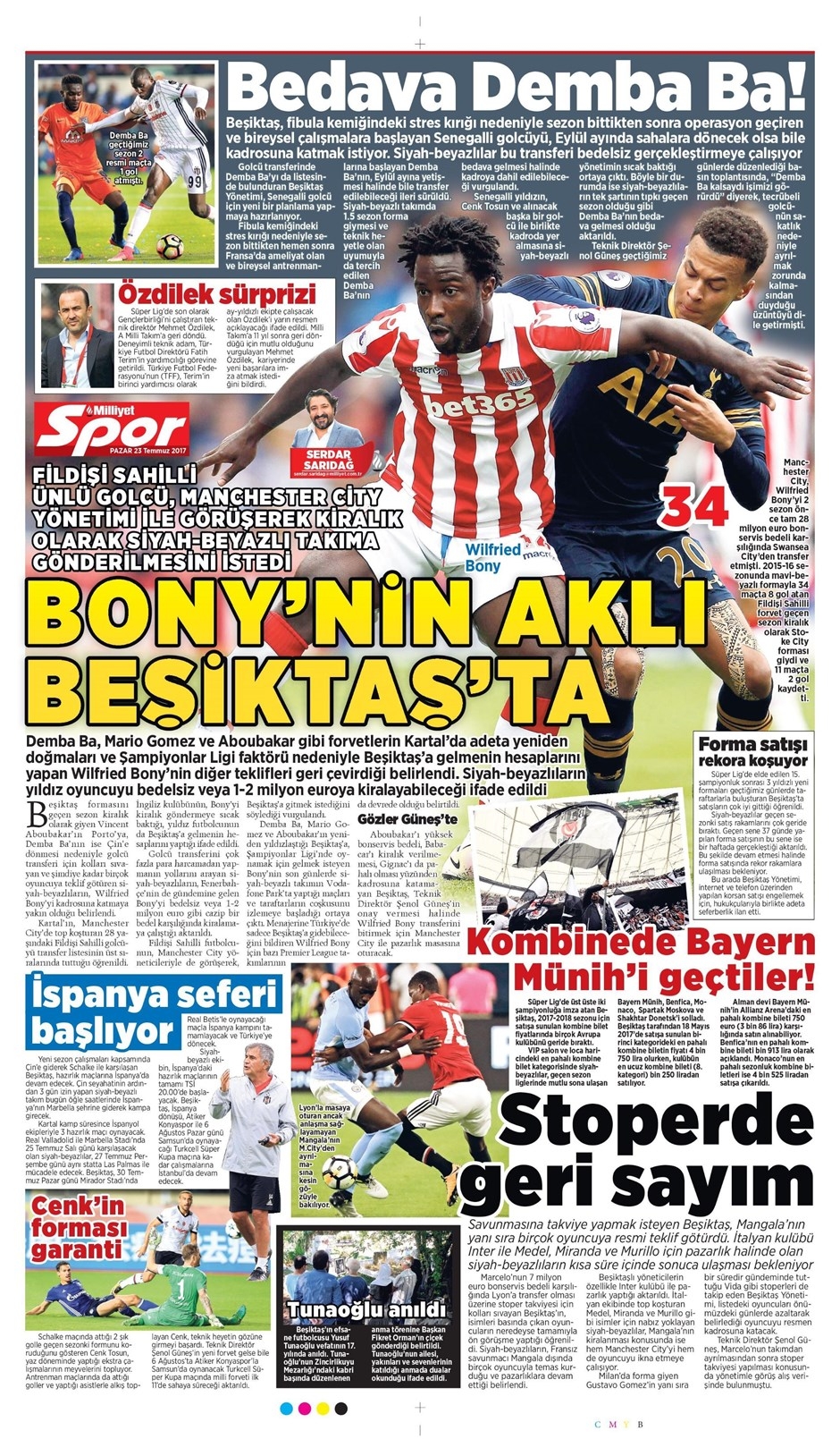 23 Temmuz 2017 | İşte gazetelerin Beşiktaş Manşetleri - Görsel 5