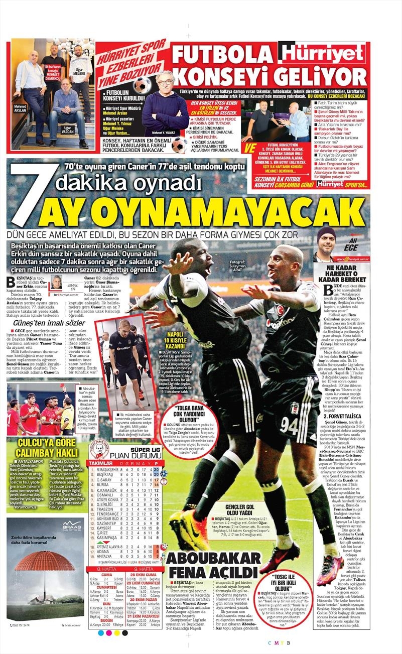 24 Ekim 2016 | Gazetelerin Beşiktaş sayfaları - Görsel 16