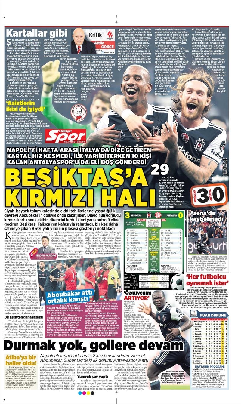24 Ekim 2016 | Gazetelerin Beşiktaş sayfaları - Görsel 17