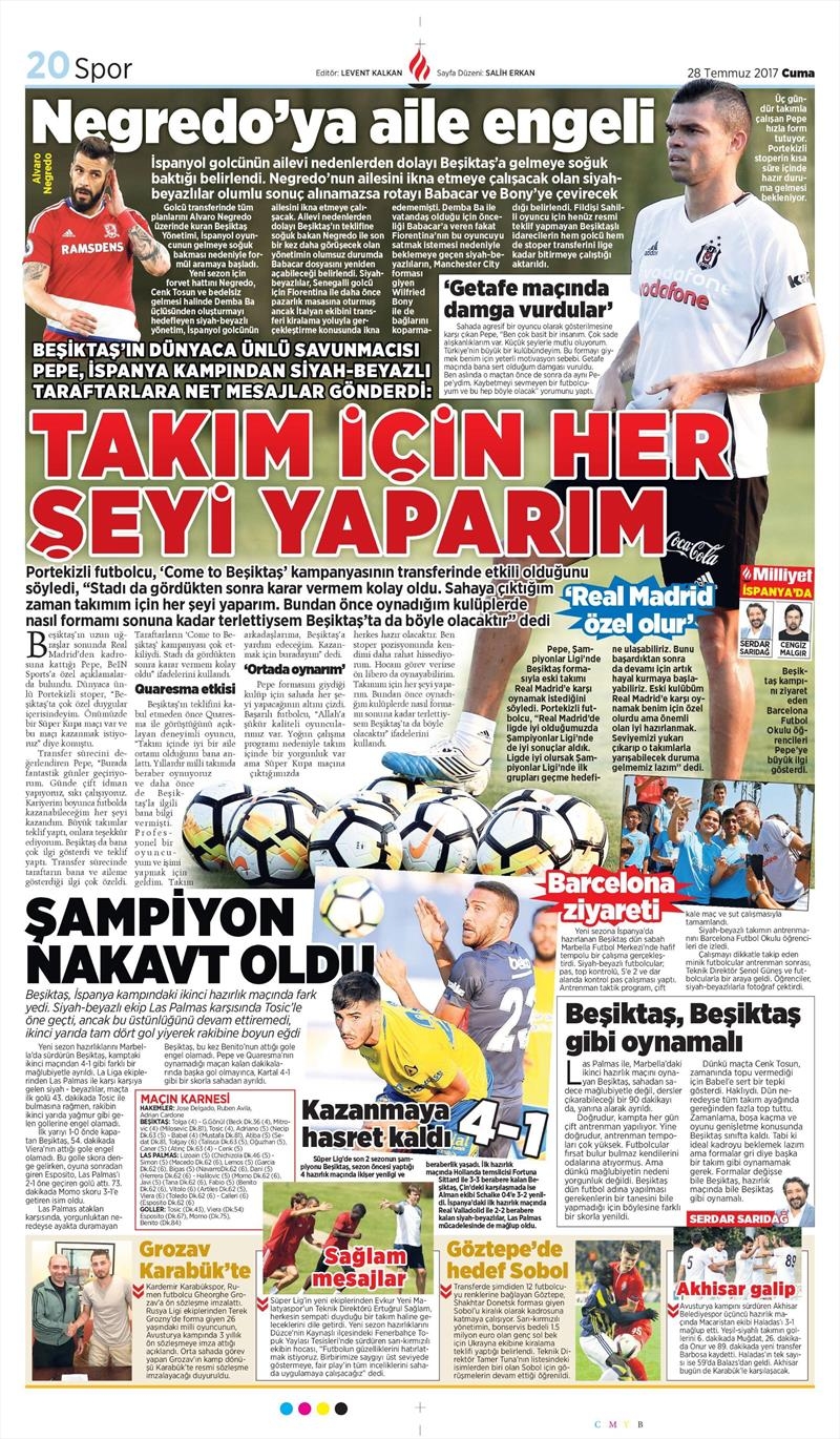 28 Temmuz 2017 | İşte gazetelerin Beşiktaş manşetleri - Görsel 4