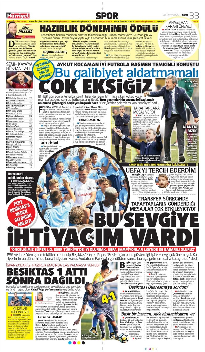 28 Temmuz 2017 | İşte gazetelerin Beşiktaş manşetleri - Görsel 6