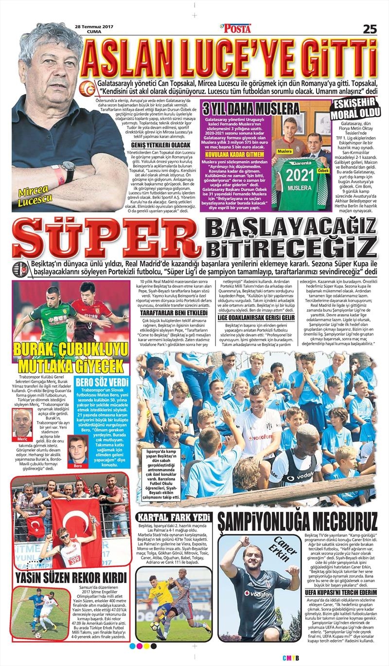 28 Temmuz 2017 | İşte gazetelerin Beşiktaş manşetleri - Görsel 7