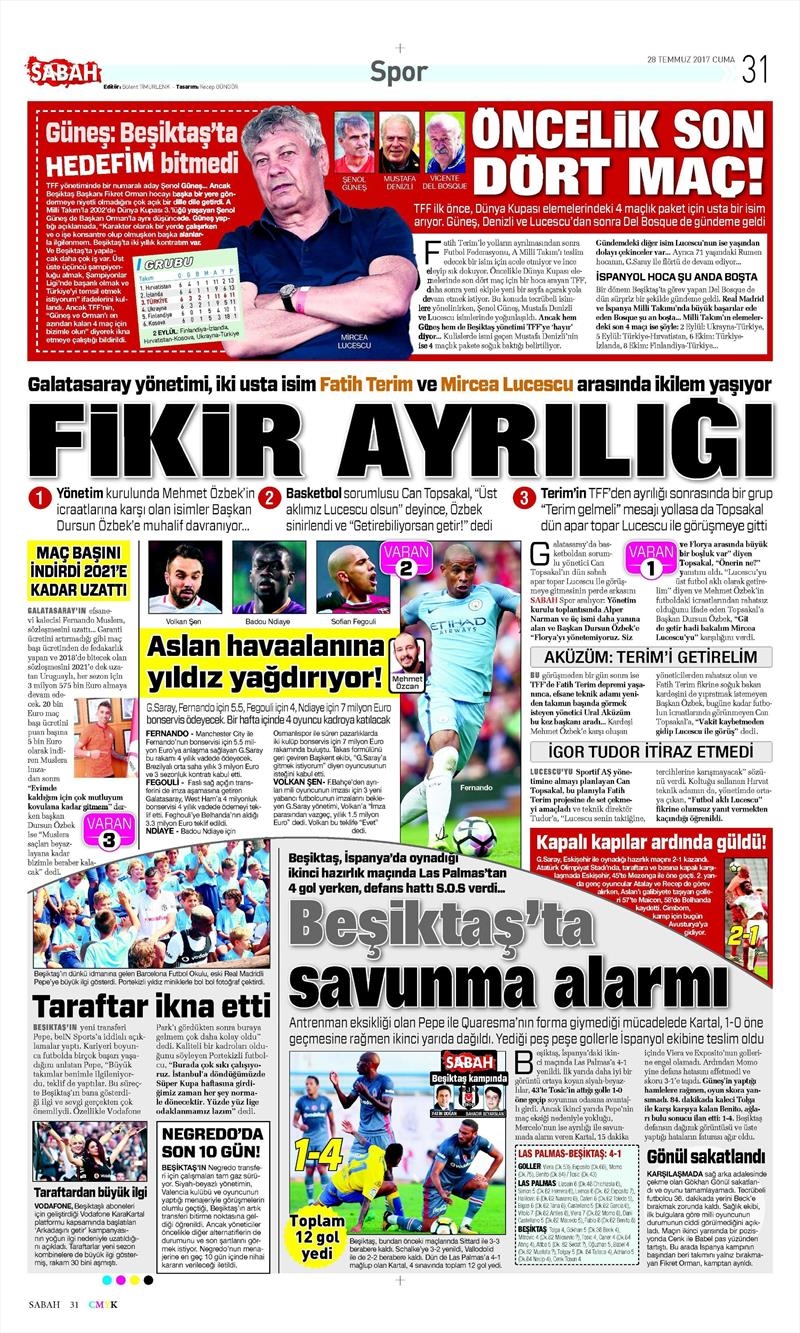 28 Temmuz 2017 | İşte gazetelerin Beşiktaş manşetleri - Görsel 9