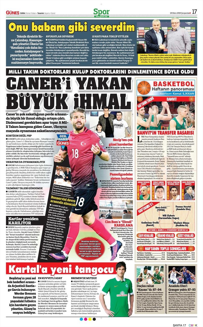 26 Ekim 2016 | Gazetelerin Beşiktaş manşetleri - Görsel 10