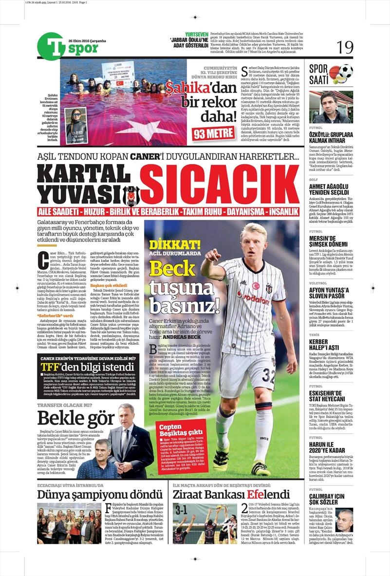 26 Ekim 2016 | Gazetelerin Beşiktaş manşetleri - Görsel 2