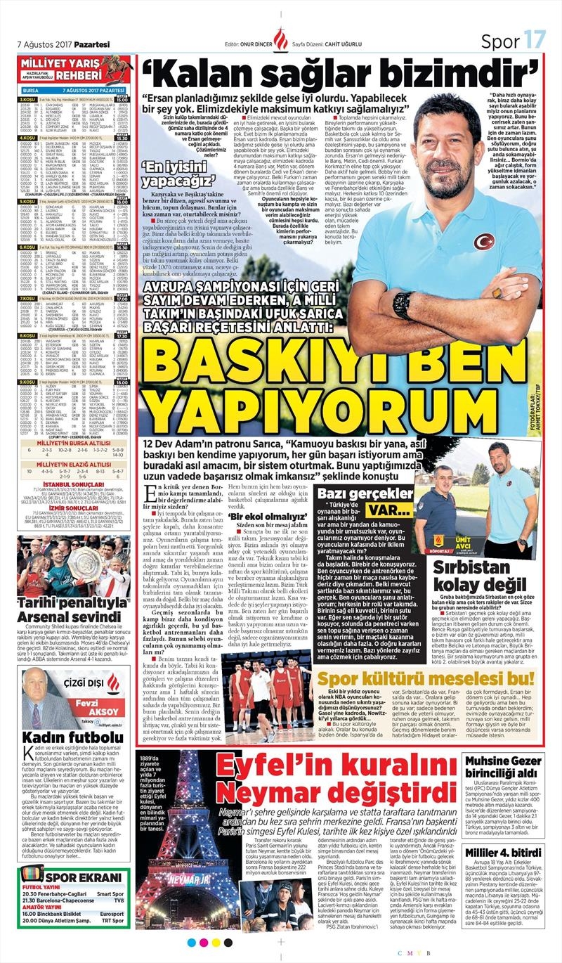 7 Ağustos 2017 | İşte Gazetelerin Beşiktaş manşetleri - Görsel 16